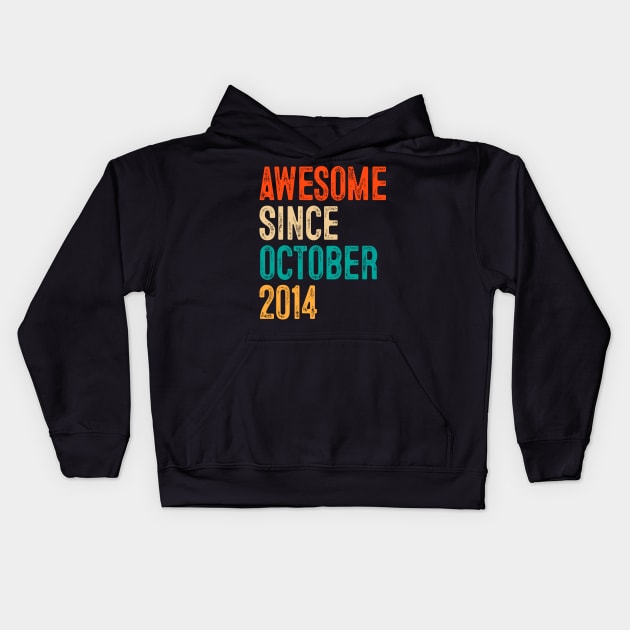 Fun Awesome Since October 2014 5 yrs old Gift 5th Birthday Kids Hoodie by rhondamoller87